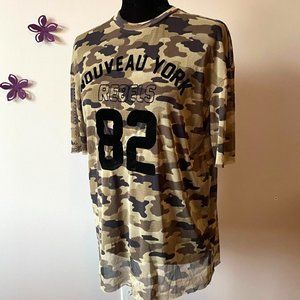Camouflage Mesh T-Shirt Cover-up Nouveau York sz S